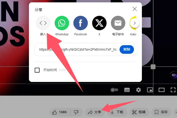 Youtube分享视频